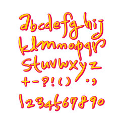 벡터 문자 / 손으로 쓴 글씨체