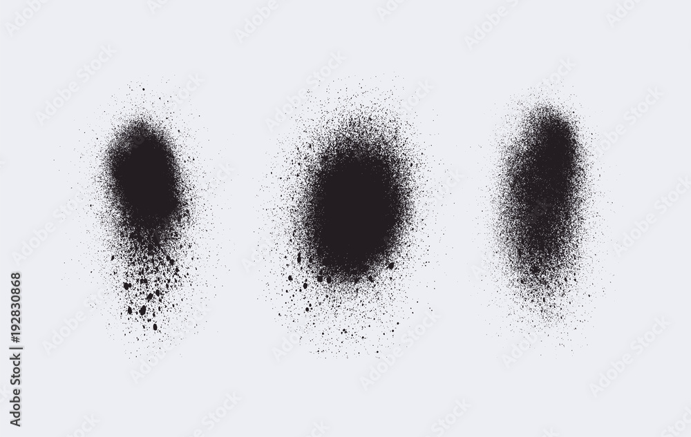 Poster vector set of splash stains textures. monochrome abstract vector grunge textures.