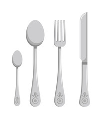 Collection of Kitchen Cutlery Vector Illustration