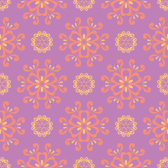 Floral seamless pattern. Colored background