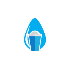Drink Water Logo Icon Design