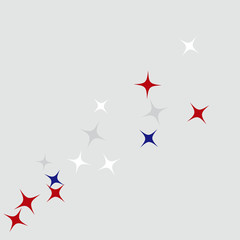 Colorful Stars Confetti, Mystery Sparkling Vector Background. Trendy Glowing Magic Glitter, Lights. Festive Falling Colorful Stars Confetti for Ads, Posters. 
