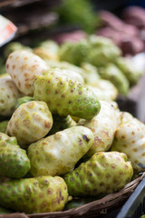 Noni Fruit for sale at the Fair
