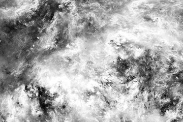 Abstract marble texture. Fractal background in black and white colors. Fantasy digital art. 3D rendering.