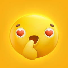 Loveful Yellow smiley emoji emoticon icon