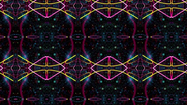 Video Background 2339: A tileable kaleidoscope of abstract forms (Loop).