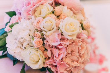 Wedding bouquet of roses