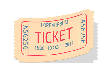 Ticket Entry Admission Vector Illustration Coupon
