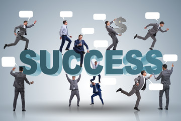 Businessmen in success business concept