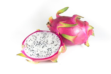 Dragon fruit isolated on white background.