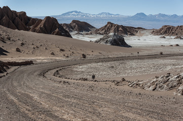 Valle de la Luna (Moon Valley) in Atacama Desert near San Pedro de Atacama, Antofagasta - Chile, South America