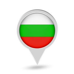 Bulgaria Flag Round Pin Icon