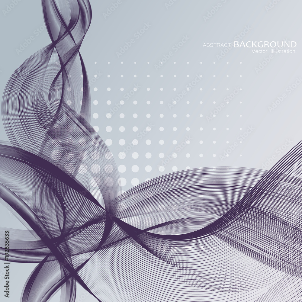 Aufkleber abstract backgrounds with colorful wavy lines. elegant wave design. vector.