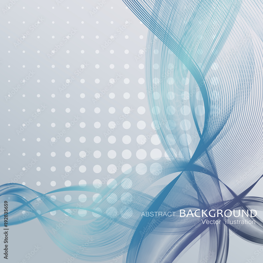Aufkleber abstract backgrounds with colorful wavy lines. elegant wave design. vector.