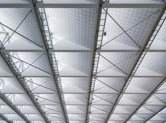 Fototapeta premium Modern ceiling of the new office building.
