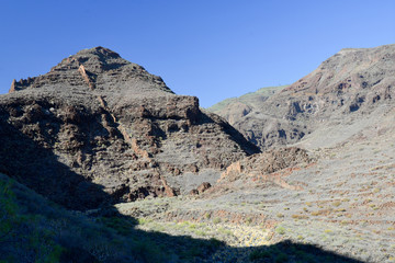 Fototapeta premium La Gomera: hiking trail from Playa de Santiago to San Sebastian