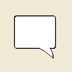 Naklejka premium Comic speech bubble on dot background, stock vector illustration