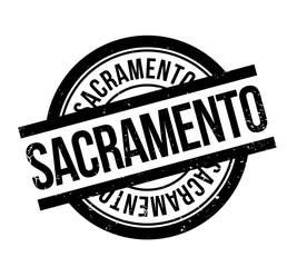 Sacramento rubber stamp. Grunge design with dust scratches. Effects can be easily removed for a clean, crisp look. Color is easily changed.