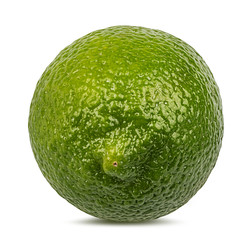 Fresh lime isolated on white background with clipping path