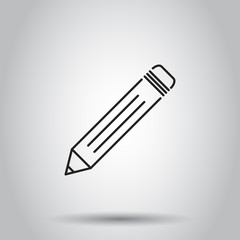 Pencil icon. Vector illustration on isolated background. Business concept pencil pictogram.