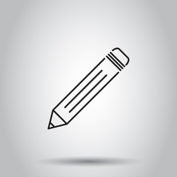 Pencil icon. Vector illustration on isolated background. Business concept pencil pictogram.
