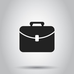 Suitcase box icon. Vector illustration on isolated background. Business concept luggage pictogram.