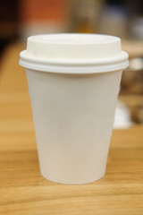 Take away disposable coffee cup