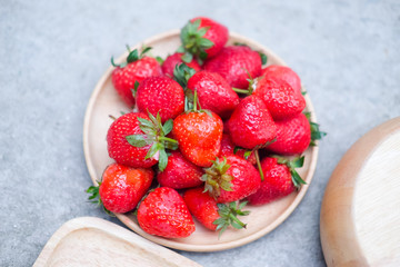 Ripe juicy strawberries