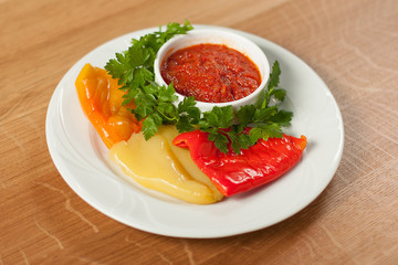 Dish for the restaurant, tasty food, lunch