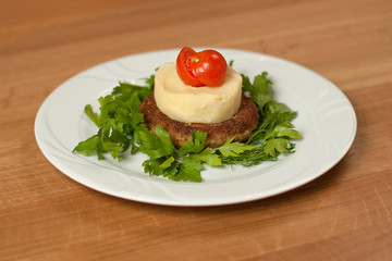 Dish for the restaurant, tasty food, lunch