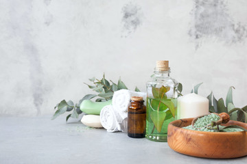 Massage and Spa products with  eucalyptus