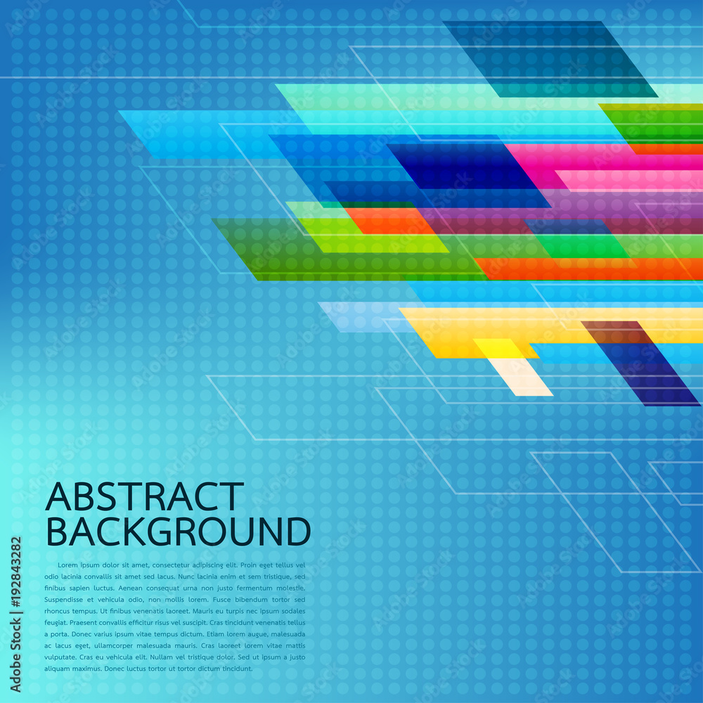Poster Abstract Geometric background . High technology computer innovation on the blue background. Vector illustration eps10.