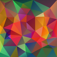vector abstract irregular polygonal background - triangle low poly pattern - vibrant holographic full color spectrum
