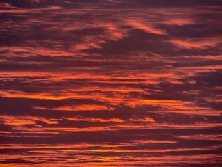 Clouds is The Red Fluffy Wave, The Sun Through a Yellow Light