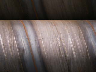 Surface of The Large Steel Pipe Stacking