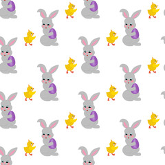 Easter rabbit seamless pattern