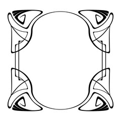 Vector art nouveau frame.