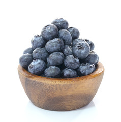 blueberries isolated on white background.