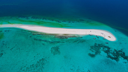 Sand bank near Stone Town. Zanzibar, Tanzania.