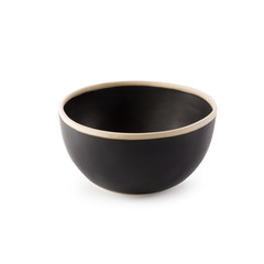 Black Ceramic Bowl isolated on a white background
