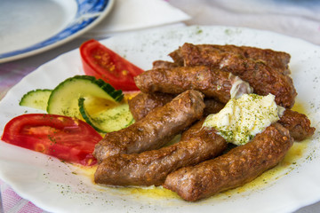 Kebab on plate