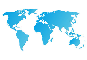 Obraz na płótnie Canvas Blue world map