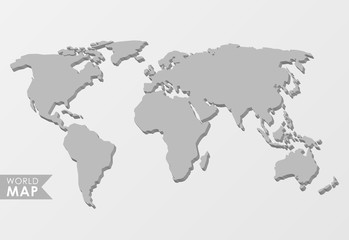 Fototapeta na wymiar 3d world map