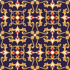Mexican tile pattern vector seamless - Illustration Tile, Tiled Floor, Flooring, Gold, Kitchen