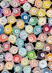 Paint containers for painting by numbers
