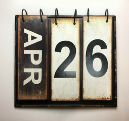 April 26 calendar 