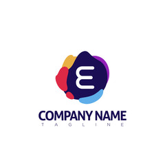 E letter logo template modern