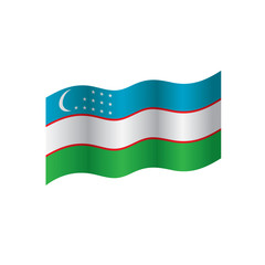 Uzbekistan flag, vector illustration