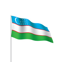 Uzbekistan flag, vector illustration