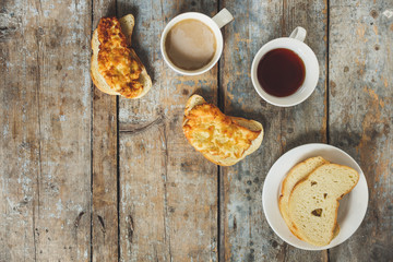 Sandwich with meat and tea-snack (two servings)
